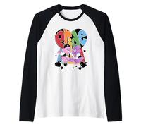 Care Bears Pride Cheer and Share Bear Rainbow Heart Camiseta Manga Raglan