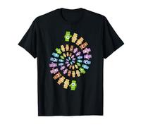 Care Bears Psychedelic Retro Rainbow Spiral Bear Group Camiseta