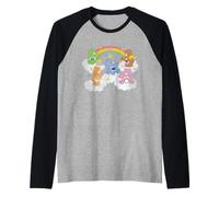 Care Bears Rainbows Bears Clouds Hearts and Stars Camiseta Manga Raglan