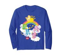 Care Bears Sitting in The Clouds Manga Larga, Unisex para Adultos, Azul Real, XL