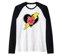 Care Bears Skull and Heart Badge Camiseta Manga Raglan