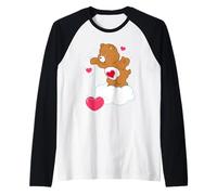 Care Bears Tenderheart Bear Fishing Hearts Camiseta Manga Raglan