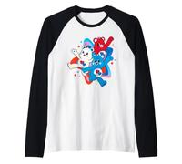 Care Bears: Unlock The Magic 4th of July Group Stars Camiseta Manga Raglan