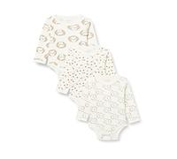 Care Bodies de Manga Larga Unisex Bebés, Pack de 3, Offwhite (200), 1-2 Meses