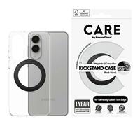 CARE de PanzerGlass Funda negra con soporte y carga Qi para Samsung Galaxy S25 Edge Transparente