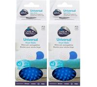 CARE + PROTECT Bolas universales para secadora suavizan las telas, facilitan el planchado, levantan y separan la ropa, garantizan un secado uniforme, 2 unidades (Paquete de 2)