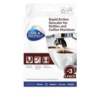 CARE + PROTECT Desincrustante para Cafetera y Hervidores, Universal, Elimina la Cal y los Residuos de Café y Té, 6 Sobres Individuales en Polvo *3