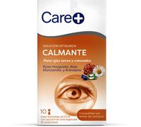 Solución oftálmica calmante Care+ EYES 10 viales reutilizables de 0,5 ml cada uno con eudrasia, Hammamelis y manzanilla