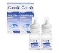 Care+, Solución Oftálmica Hidratante Forte, 0.4% Hialuronato de Sodio y L-Carnitina, Alivio Ojos Secos, Colirio Hidratante Compatible con Lentes de Contacto, 10 ml x 2 uds