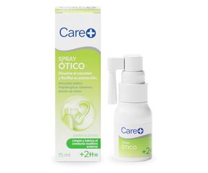 Care+ Spray limpiador de oídos para adultos y niños +2 años, previene y elimina tapones de cera en oídos, limpieza de cerumen, 15 ml
