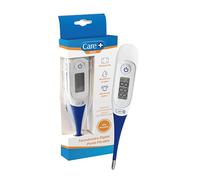 Care+, Termómetro Digital Punta Flexible, Alta Precisión, Medición Rápida, Pantalla LCD, Uso Oral, Axilar y Rectal, Sin Mercurio, Memoria Última Lectura