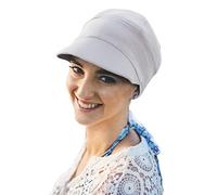 CAREBELL Gorra Oncológica/Modelo Stone/Tonalidad Beige/Tejido de algodón/Alopecia y Quimioterappia/Ideal para Pacientes con Pérdida de Cabello/Hecho a Mano en España