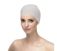 CAREBELL Gorro Oncológico para Dormir - Modelo Natalia en Varios Tonos, Tejido de Algodón, específico para Quimioterapia y Alopecia (FR/ES, Letras, Talla única, Beige Claro)