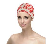 CAREBELL Gorro Oncológico para Dormir - Modelo Natalia en Varios Tonos, Tejido de Algodón, específico para Quimioterapia y Alopecia (FR/ES, Letras, Talla única, Rojo)