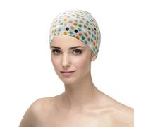 CAREBELL Gorro Oncológico para Dormir - Modelo Natalia en Varios Tonos, Tejido de Algodón, específico para Quimioterapia y Alopecia (FR/ES, Letras, Talla única, Estampado Abstracto)