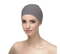 CAREBELL Gorro Oncológico para Dormir - Modelo Natalia en Varios Tonos, Tejido de Algodón, específico para Quimioterapia y Alopecia (FR/ES, Letras, Talla única, Arena)