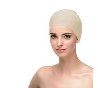CAREBELL Gorro Oncológico para Dormir/Modelo Natalia/Tejido Algodón/Ideal para Quimioterapia y Alopecia/Hecho a Mano en España/Sin Costuras Interiores/Beige Oscuro
