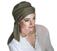 CAREBELL Smooth Algodón - Turbante Gorro oncologico de algodón para quimioterapia o Alopecia (Caqui)