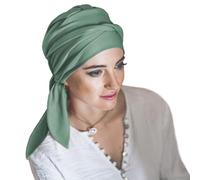 CAREBELL Smooth - Turbante Gorro oncologico de bambú para quimioterapia o Alopecia (Aguamarina)