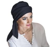 CAREBELL Smooth - Turbante gorro oncologico de bambú para quimioterapia o alopecia (Marino)