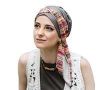 CAREBELL Turbante Oncológico de Bambú Smooth Masala · Quimioterapia y Alopecia · Muy Suave Transpirable y Sin Costuras interiores · Ajustable para Mujer
