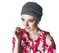 CAREBELL Turbante Oncológico Mar/para Quimioterapia y Alopecia/Varias Tonalidades/Tejido de Bambú/Básico y Cómodo/Ideal para Casos de Pérdida de Cabello/Gris Noche 68