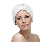 CAREBELL Turbante oncológico/Modelo Andrea/Tejido de Bambú/Transpirable y Cómodo/Varias Tonalidades/Pacientes con Pérdida de Cabello/Certificado Oeko - Tex/MARFIL 51
