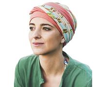 CAREBELL Turbante Oncológico/Modelo Elegance/Diseño Coral Exotic/Tejido de Bambú/Cómodo y Transpirable/Apto Pieles Sensibles/Para Pacientes con Pérdida de Cabello