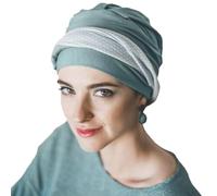 CAREBELL Turbante Oncológico Modelo Elegance - Diseño Luz, Bambú Suave y Transpirable, Especial para Quimioterapia, Alopecia y Piel Sensible, Cómodo y Elegante