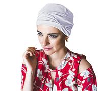 CAREBELL Turbante oncológico/Modelo Mar/Ideal para Quimioterapia y Alopecia/Varias tonalidades/Tejido de Bambú/Cómodo y Basico/Transpirable/MARFIL 51