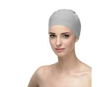 CAREBELL Turbante Oncológico/para Dormir/Tejido de Bambú/Apto Pieles Sensibles/Casos Pérdida de Cabello/Quimioterapia y Alopecia/Básico y Cómodo/Gris Perla