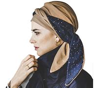 CAREBELL Turbante Oncológico Smooth/Diseño Camel Gold/Quimioterapia y Alopecia/Tejido de Algodón/Pacientes con Pérdida de Cabello/Preformado