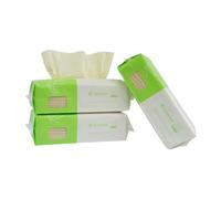 Careboree Toallitas de bambú totalmente naturales, multiusos, 100% secas, limpieza facial suave y suave, limpieza del hogar, paño de algodón sin perfume, 7.87"X7.87"- 300 Count, Natural