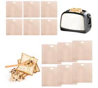 CAREDGO 12 Pcs Bolsa Tostadora Reutilizable Bolsas Para Tostar Pan Sin Gluten Bolsa Sandwich Tostadora Bolsas Tostar Pan Bolsa Celiaco Tostadora Para Tostadora Sándwichera Microondas 16*16,5cm 17*19cm