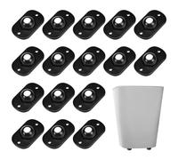 CAREDGO 16 PCS Mini Ruedas Giratorias Adhesivas, Mini Ruedas Adhesivas, Mini Ruedas Giratorias de Bolas de Nylon, 360 Grados Mini Ruedas Giratorias Autoadhesivas para Cubos de Basura y Cajas