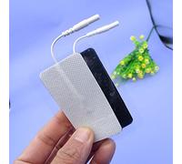 Careforyou 10 almohadillas de electrodo de 4 x 8 cm, almohadillas de repuesto autoadhesivas de tela no tejida para máquinas de terapia digital de decenas/csme