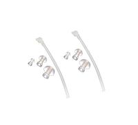CareforYou® 6 piezas tapones para los oídos ayuda audífonos Eartip oído punta almohadillas tubos oídos piezas pedazo audífono tubo alrededor de 9 cm longitud BTE audífonos ayuda domos y tubo Kit