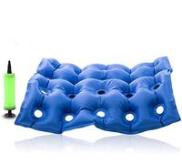 Careforyou Cojín de aire inflable para silla de ruedas, colchón antiescaras para evitar decúbito (gofre), ideal para sentarse durante mucho tiempo con bomba, 17 x 17 pulgadas