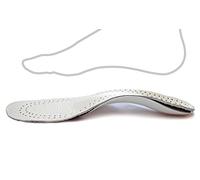 CareforYou® - Plantillas ortopédicas de pie plano para niños, soporte de arco de longitud completa, almohadilla correctora de pie plano con punta de paloma, transpirable, superficie de piel real suave