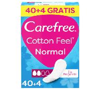 Carefree Cotton Feel Salvaslip Absorbencia Normal sin Fragancia 44 uds