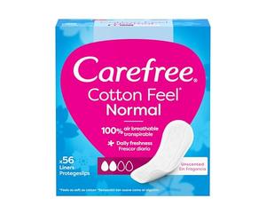 Carefree Pantalones Cotton Feel Normal, 56 unidades (paquete de 1) (el embalaje puede variar)