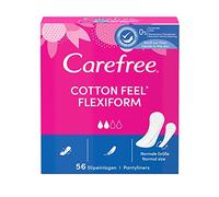 Carefree Películas de algodón Feel Flexiform para bragas y tanga, sin perfume y transpirable en tamaño: S/M (5 x 56 unidades)