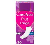 Carefree Plus Large Fragancia Fresca Salvaslip Superabsorbente 20 uds