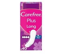 Carefree Plus Long de Fragancia Fresca Protegeslips (40 unidades), protege slips absorbentes y transpirables de uso diario, protege slips con protección contra el mal olor