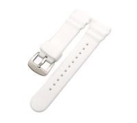 CAREG 22mm Sport Sport Silicone Steel Heb Hebilla Hebilla Diver Hombres Impermeable Hombres Reemplazo de goma Reloj Muñeca Banda de muñeca Compatible con Seiko Prosex Durable(Wit)