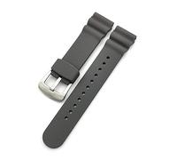 CAREG 22mm Sport Sport Silicone Steel Heb Hebilla Hebilla Diver Hombres Impermeable Hombres Reemplazo de goma Reloj Muñeca Banda de muñeca Compatible con Seiko Prosex Durable(Grey)