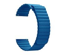 CAREG Correa de cuero de bucle Compatible con Samsung Galaxy Watch 3 41 mm 45 mm 4 bandas activas 2 40 mm 44 mm Pulsera magnética Sport S3 20 mm de 22 mm pulsera Durable ( Color : Blu , Size : For Act
