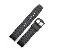 CAREG Correa de goma Accesorios de reloj de hebilla con hebilla for hombre 22 mm compatible con Casio CASIO EF-550 Sports impermeable Silicone Strap Women Watch Band Durable