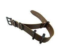 CAREG Crazy Horse Genuine Leather Watch Band Band and Adaptersls Compatible con Suunto Beater Compatible con Suunto ATRAVESAR Serie y herramienta Durable(Coffee)