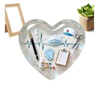 Caregiver - inspirador, recuerdo acrílico bidimensional para personal dedicado, tarjeta portátil con mensaje amable, accesorio médico, artículo de reconocimiento para personal, estudiantes y